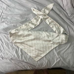 Creme bandana tie tank top medium